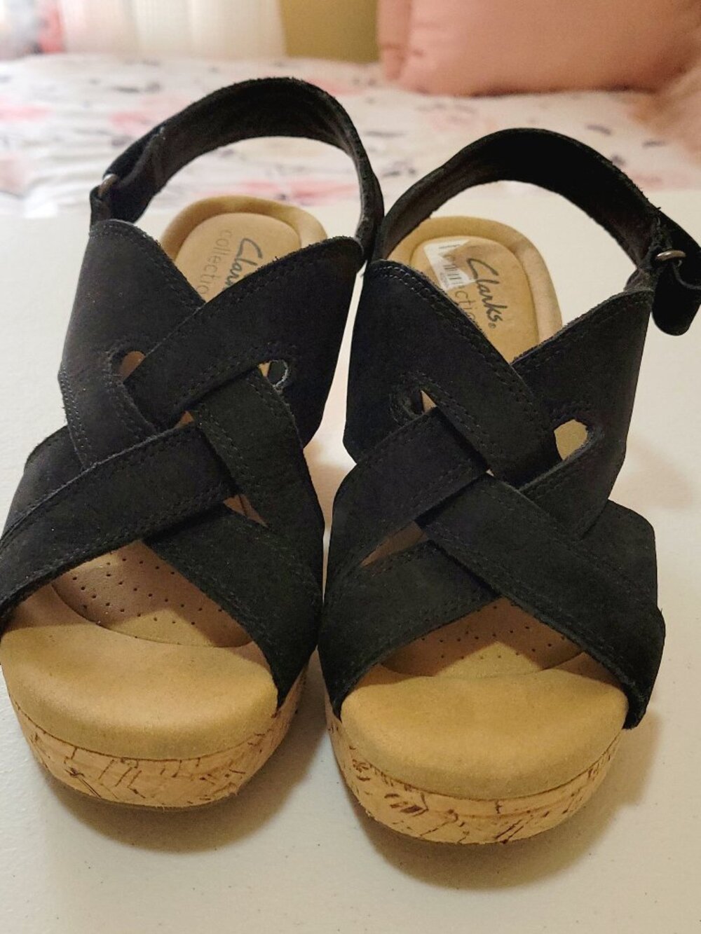 Clark's Black Sandals Size 7